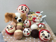 利用者が作った羊毛フェルト